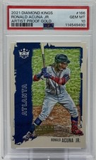 Ronald Acuna PSA 10 -2021 Panini Diamond Kings  ‘Artists Proof’ Gold /49 -Braves
