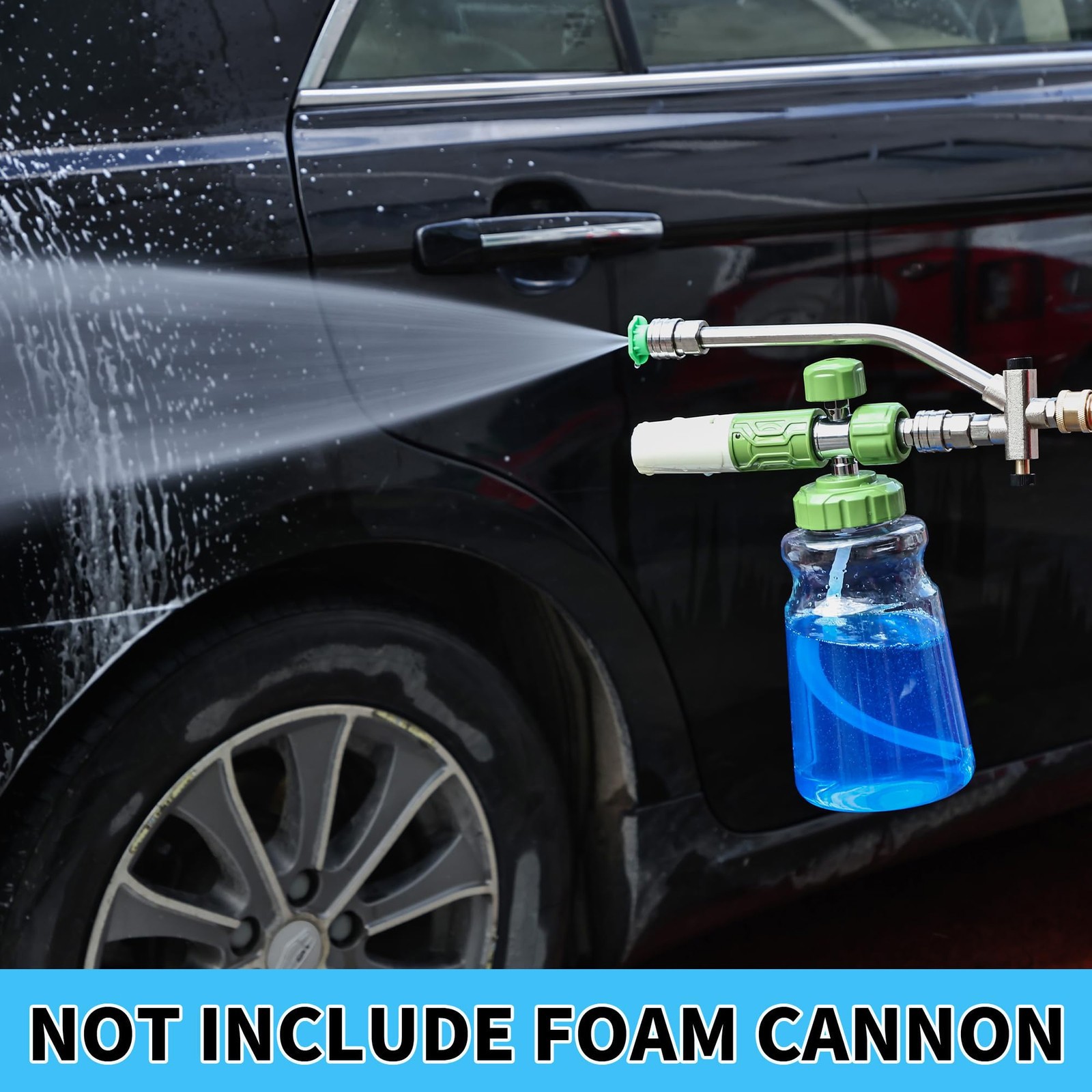 Dual Valve Foam Cannon Dual Spray Gun Stainless Steel Foam Lance with 5 Nozzles
