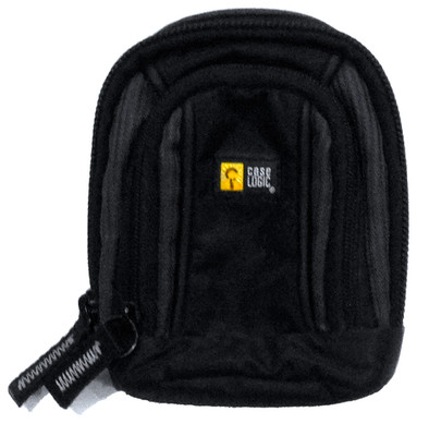 Vintage Case Logic Small Black Camera Case Belt Loop 2 Zippered Pockets Pouch