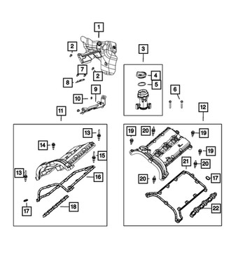 Genuine Mopar Cylinder Head Cover 68490020AA