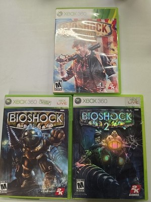 Bioshock 1, 2, Infinite Complete Trilogy Lot (Microsoft Xbox 360, 2007) CIB