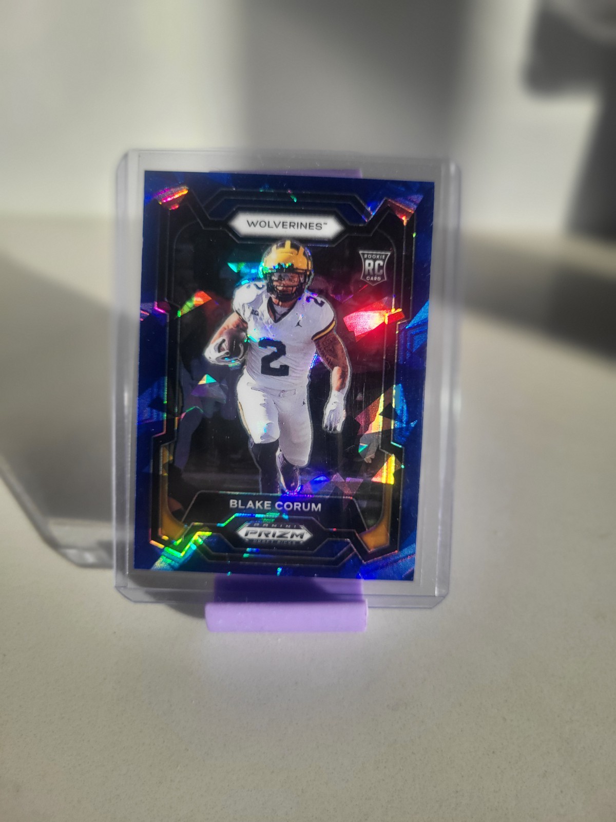 2024 Panini Prizm Draft Picks - Blake Corum #128 Blue Ice Prizm /99 (RC)