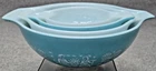 NEW NVR USED 4 Pyrex AMISH BUTTERPRINT Nesting Bowl Set 441• 442• 443• 444