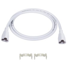 T5 T8 Male LED Tube Connector Cable 3.3FT 3-Pin Integrated Extension Cord
