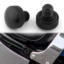 Rear Seat Bolt Tab Screw Nut Mount Black For Harley Davidson Softail 1984-2007