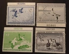 SCOTT #RW22-RW25 MINT NH 1955-1958 DUCK HUNTING STAMPS w/ PLATE # CV $340.00