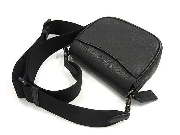 Bolso pequeño COACH Amelia CP002 en cuero negro guijarro suave para mujer Foto 2 de 4