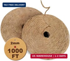 1000FT Natural Jute Twine String Bulk Hemp Rope Cord for Crafts Gardening Gift W
