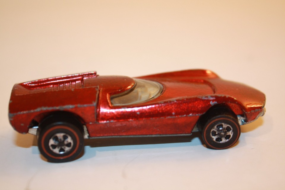 MATTEL HOT WHEELS 1968 Redline Spectraflame bleu Turbofire BLANC INT