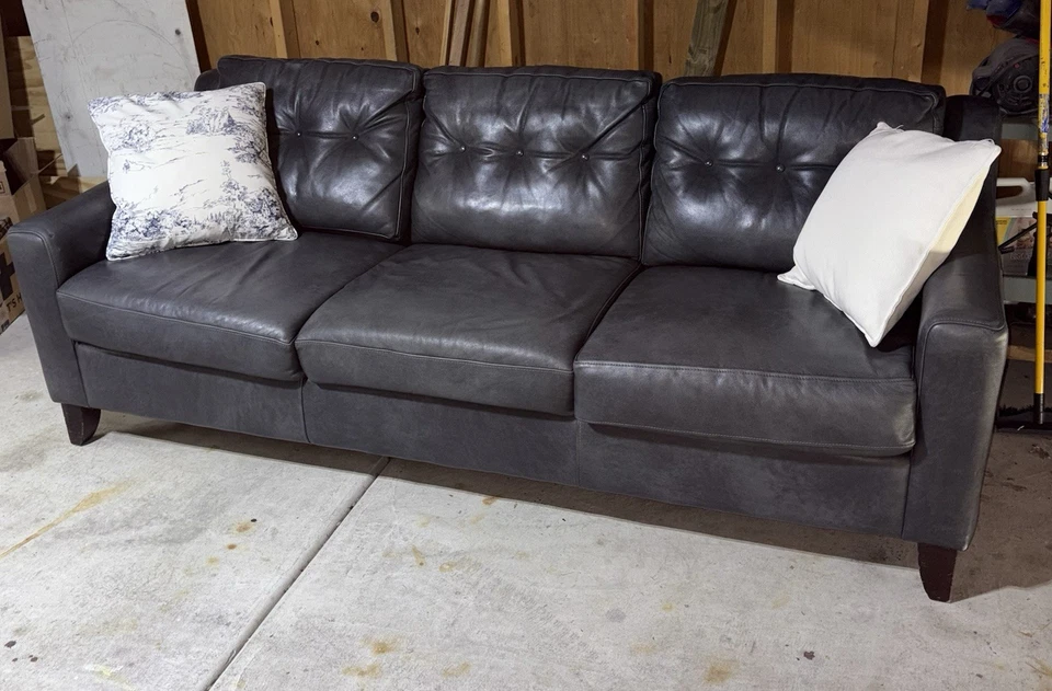Klaussner Leather Couch - Image 2 of 3