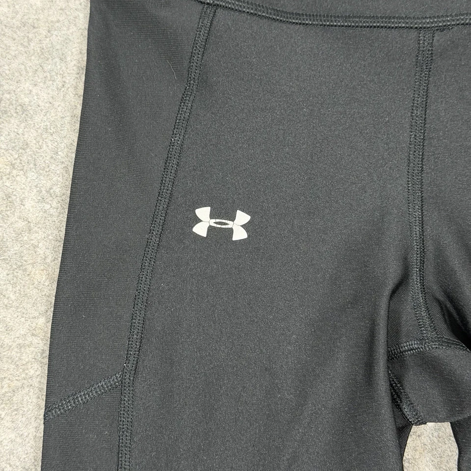 Under Armour Legging Capri Women's Size Small (Actual Fits 27x19.25) Black Blue - Image 3 of 4