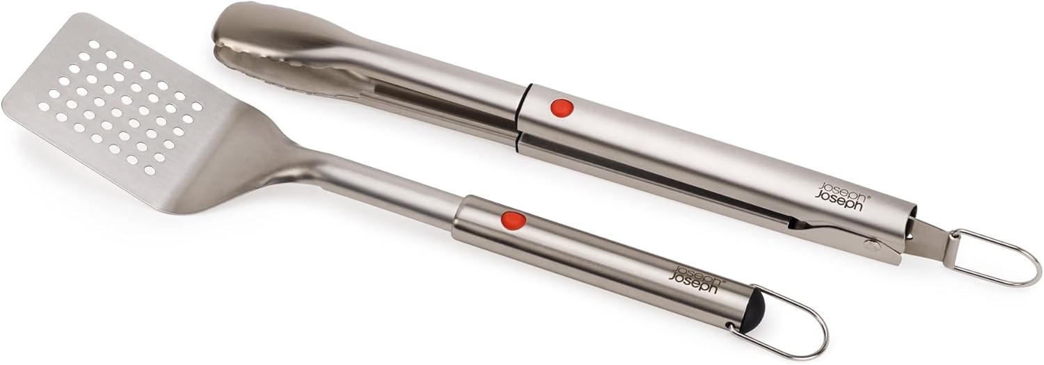 Ustensiles BBQ Joseph Joseph GrillOut Design Premium en Acier Inoxydable Brossé