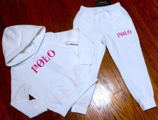 POLO RALPH LAUREN AUTHENTIC GIRLS BRAND NEW ORIGINAL 2Pc SWEATSUIT SET Sz 4, NWT