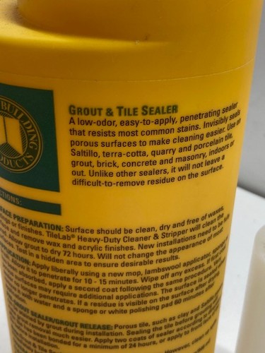 Tilelab Grout & Tile Sealer 1 Quart by Custom Building products + Applicator - Picture 5 of 8