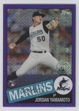 2020 Topps Silver Pack 1985 Chrome Baseball Purple 66/75 Jordan Yamamoto 1ar1