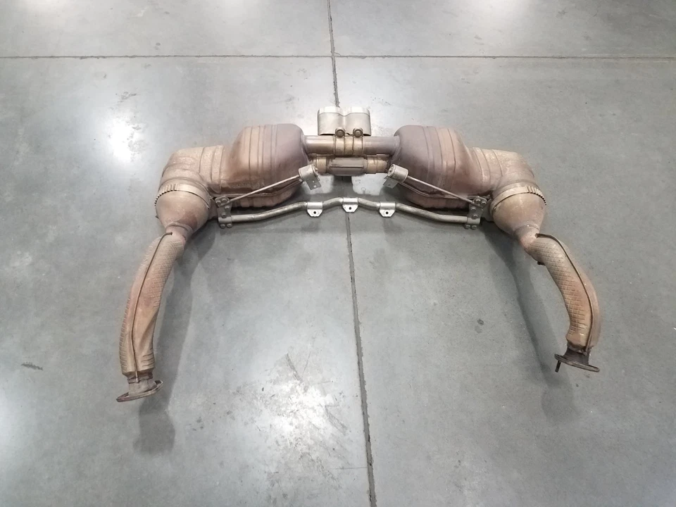 Porsche Cayman S 987 2007 fabricante de equipos originales silenciador de escape/tubos/puntas #3075 Foto 3 de 4