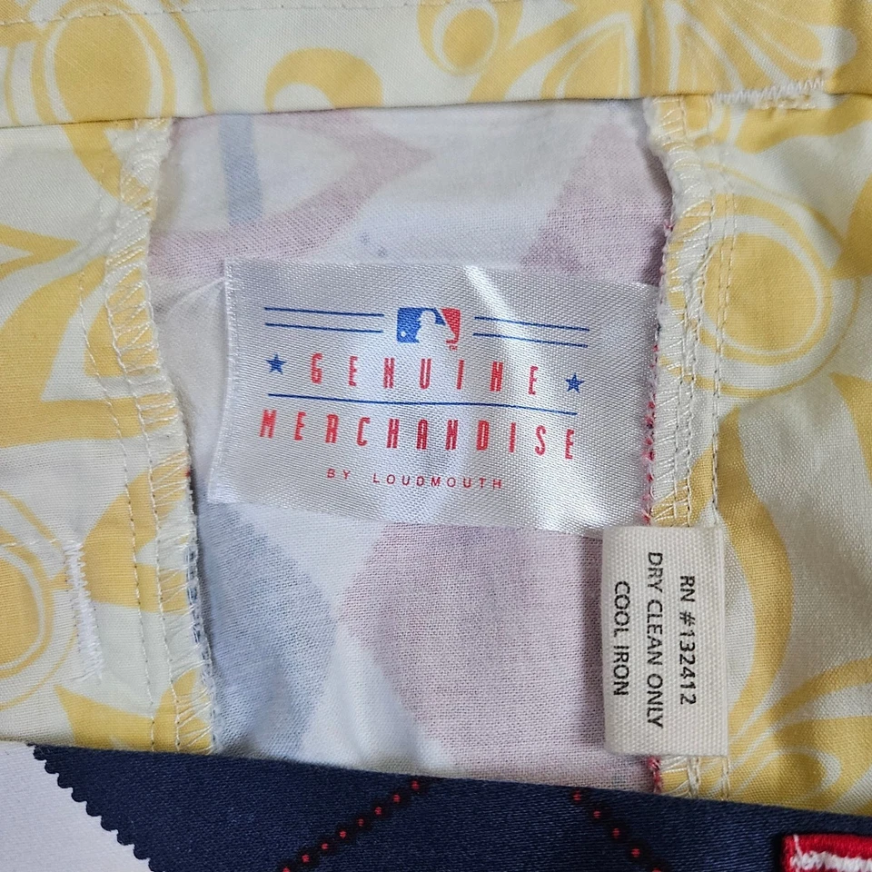 Men's MLB Loudmouth Minnesota Twins Shorts Argyle Baseball Golf Red Blue Size 44 - Image 3 of 4