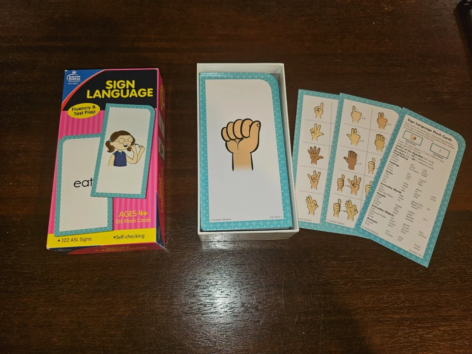 Tarjetas flash lenguaje de señas Carson-Dellosa Publishing Carson Dellosa CD-3927... Foto 4 de 4
