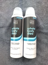 Dove Men+Care Whole Body Deodorant Marine + Blue Cypress Vitamin E 72hr Odor X2