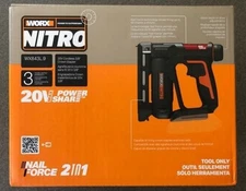 Worx Nitro WX843L 20V Power Share 3/8" Cordless Crown/Nail Stapler New Offer!