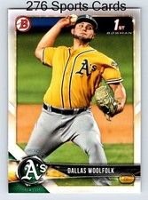 2018 Bowman Draft Dallas Woolfolk BD-127 Oakland Athletics