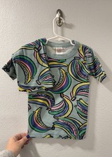 HANNA ANDERSSON Unisex Banana Pajamas Set Shorts  Short Sleeve Sz 6/7 US, 120cm