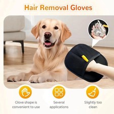 Reusable Pet Static Hair Removal Gloves Two-way Pet Hair Remover Brush  Home
