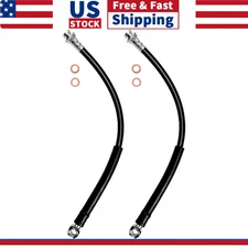 2x Front Brake Hose Brake Line For 1974 1975 Chevrolet Bel Air