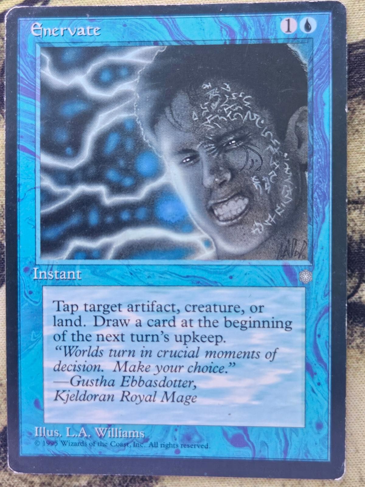 Enervate Common Ice Age Magic: The Gathering Heavily Played