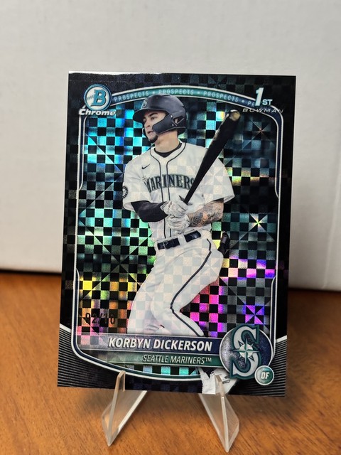2025 Bowman Draft #BDC-69 Korbyn Dickerson Chrome Black Geometric #/10 Mariners