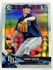 2018 1st Bowman Chrome Refractor BDC-78 Tanner Dodson Tampa Bay Rays