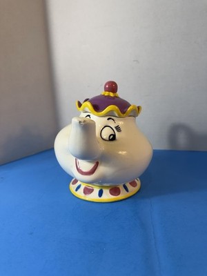 Schmid Disney Beauty and the Beast Mrs Potts Ceramic Teapot Coin Bank