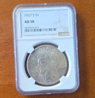 1927-S Peace Dollar $1 Silver 0.900 San Francisco Business NGC AU58 8439414
