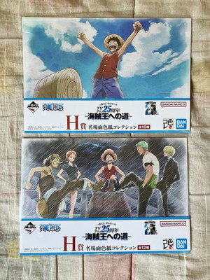 Shikishis One Piece Ichiban Kuji Luffy Zoro Sanji Nami Usopp Grandline x2