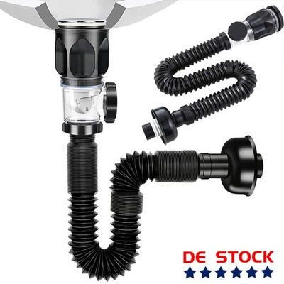 Geruchsverschluss Siphon flexibler Ablaufschlauch fürs Waschbecken Abfluss