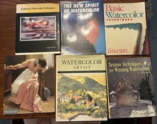 Lot of 6 Watercolor Art Books for Artists