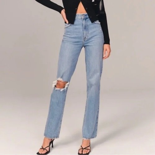 Abercrombie and Fitch The 90s Straight Ultra High Rise Jeans Curve Love Gr. 26