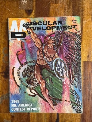MUSCULAR DEVELOPMENT bodybuilding muscle magazine MR AMERICA CONTEST 10-69