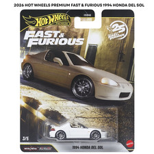 2026 Hot Wheels Premium 25th Anniversary Fast  Furious 1994 Honda Del Sol - NEW