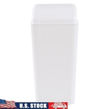 Durable Swing Lid Trash Can 16L Kitchen Bathroom Office Rectangular Waste Bin US