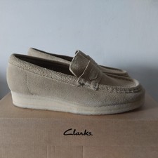 CLARKS ORIGINALS WOMENS PALE YELLOW SUEDE WALLABEE SHOES UK SIZE  5.5