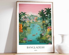 1_Bangladesh poster, travel poster, Asia poster, South Asia poster, Dhaka poster