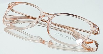 Original COTE D'AZUR Eyeglasses CDA-420 C3 PEACH/ROSE GOLD New Plastic 53-16-138