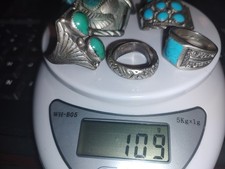 Sterling Silver 925 & Silver Jewelry Lot with Stones Wear or Scrap 109 Grams