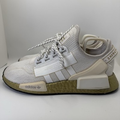 Adidas Sneakers NMD R1 V2 Women's Size 7 Running  White And Gold No Insoles