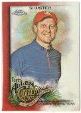 John Shuster 2022 Topps Allen & Ginter Chrome Orange Refractor #'d/25 Card #214