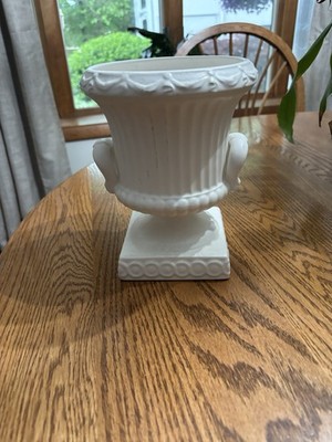Vintage 1962 Inarco Matte White Pedestal Urn Mcm Neoclassical Japan E Series Cot