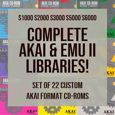 AKAI + EMU II Bibliotheken auf 22 Custom AKAI CDs für S3000XL ein Set Sonderpreis!