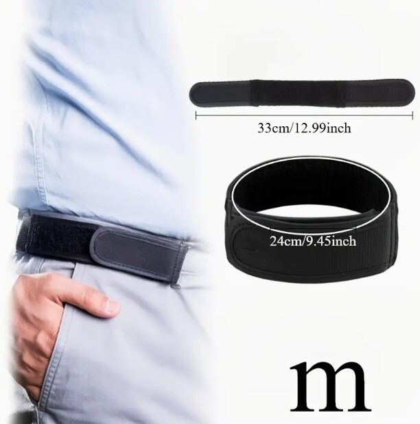 No-Buckle Belt, Industrial Strength Hook and Loop Closure