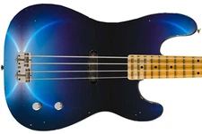 Guitar Skin Axe Wrap Re-skin Electric Bass Body Reface Deep Blue Eclipse 1665